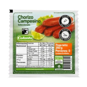 Chorizo Colanta Campesino Seleccionado 5unds x250g