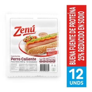 Salchicha Zenú Perro Caliente 12unds x480g