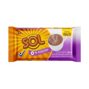 Chocolate Sol Sin Azúcar Puro Cacao x125g