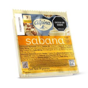 Queso Alpina Sabana 7 Tajadas x91g