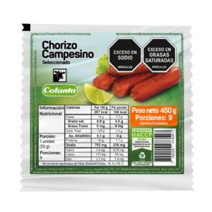 Chorizo Colanta Campesino Seleccionado 9unds x450g