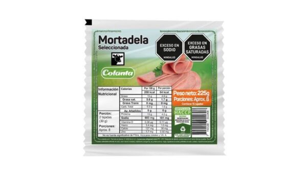 Mortadela Colanta Seleccionada 15unds x225g