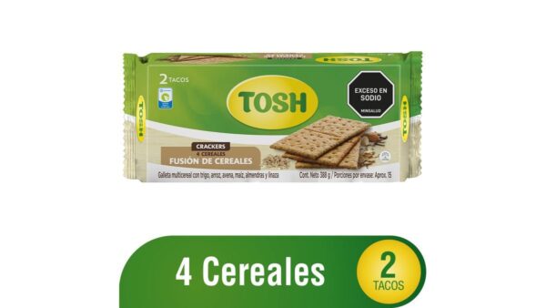 Galletas Tosh Fusión de Cereales 2 Tacos x388g