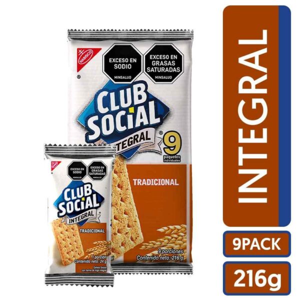 Galletas Club Social Integral 9 Paq x216g