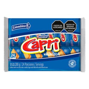 Galletas Colombina Wafer Capri Vainilla 24 Paq x288g