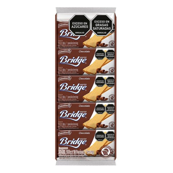 Galletas Colombina Wafer Bridge Chocolate 10 Paq x300g