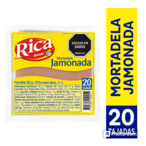 Mortadela Rica Jamonada 20 Tajadas x345g