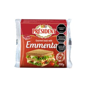 Queso President Emmental 200g Tajado
