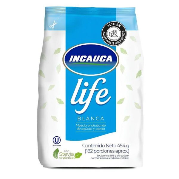 Azúcar Incauca Life Blanca Con Stevia Orgánica x454g