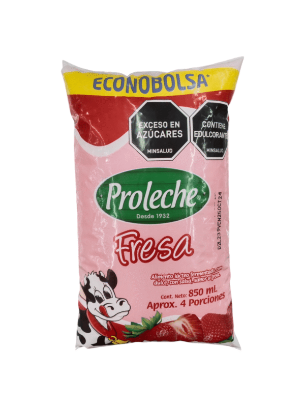Yogurt Proleche Sabor Fresa Bolsa x850ml