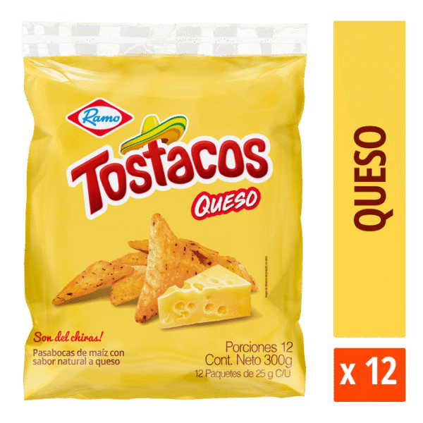 Tostacos Queso Ramo X12 Paquetes Cont. Neto 300g