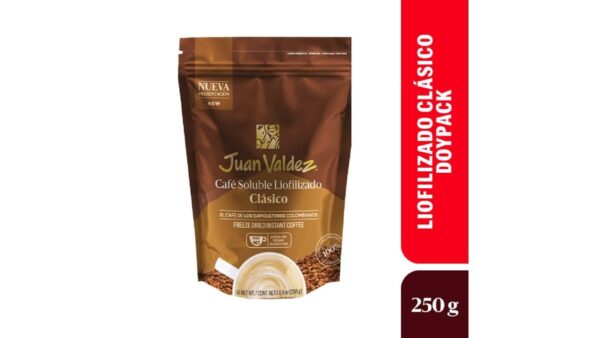 Café Juan Valdez Clásico Soluble Liofilizado x250g
