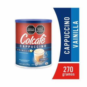 Café Soluble Colcafé Cappuccino Sabor A Vainilla Lata x 270gr
