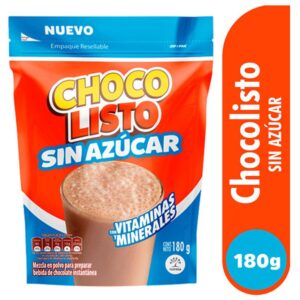 Bebida Achocolatada Choco Listo Sin Azúcar Con Stevia Vitalisto Dp x180g