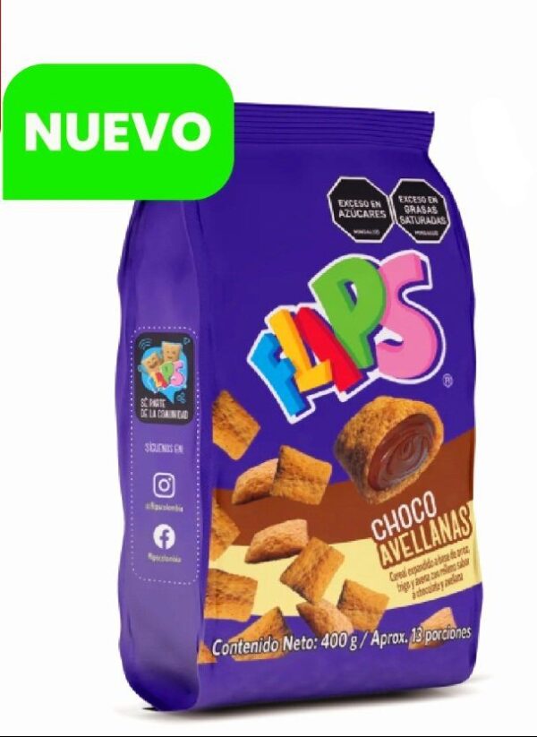 Cereal Flips Sabor Choco Avellanas Bolsa x400g