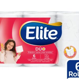 Papel Higiénico Elite Dúo x6 Rollos (3 Hojas)