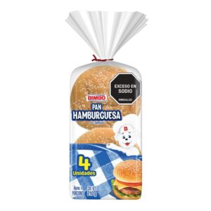 Pan Bimbo Super Hamburguesa 4 Und x 350g
