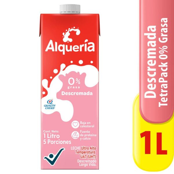 Leche Alqueria Descremada 0% Grasa en Caja x1000ml