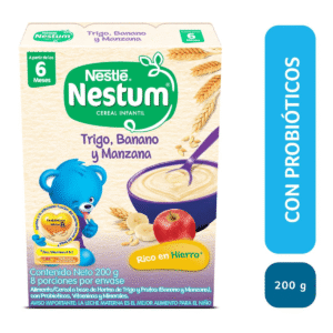 Nestle Cereal Infantil Nestum Trigo,Banano y Manzana x200g