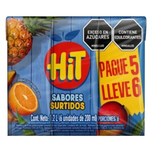 Jugo Hit Sabores Surtidos Six Pack x200ml c/u