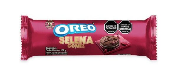 Tubo Galletas Oreo Selena Gomez Sabor Canela y Leche Condensada x108g