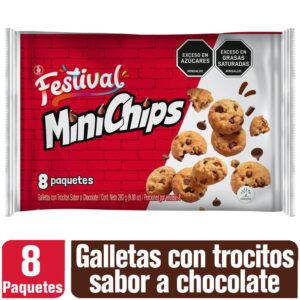Galletas Noel Festival MiniChips 8 Paq x280g