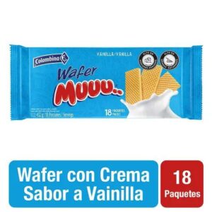 Galletas Colombina Wafer Muuu Vainilla 18 Paq x432g