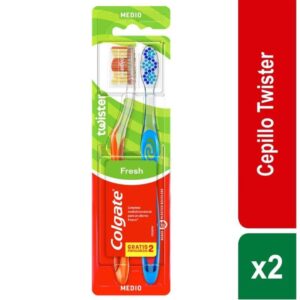 Cepillo Dental Colgate Medio Twister Fresh (2 und)