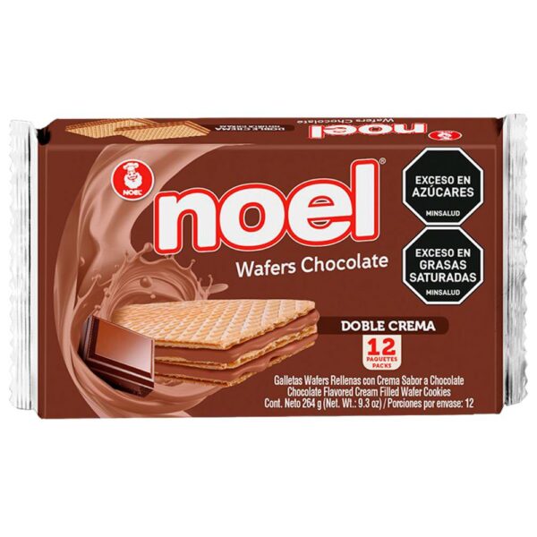 Galletas Noel Wafers Chocolate 12 Paq x264g