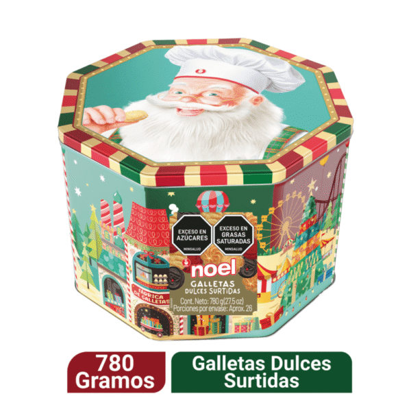 Galletas Navidad Noel Cofre Tambor x780g