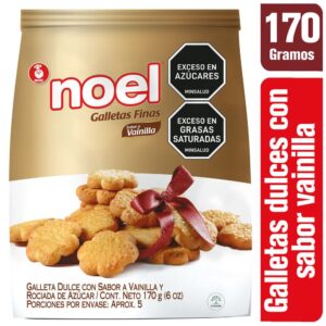 Galletas Finas Navidad Noel sabor Vainilla Bolsa x170g
