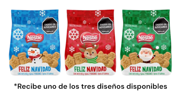 Galletas Feliz Navidad Nestle Bolsa x200g