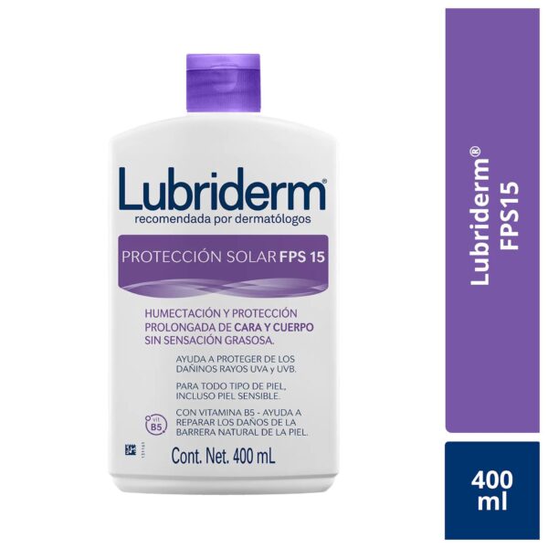 Crema Humectante Corporal Lubriderm Protección Solar FPS 15 x400ml