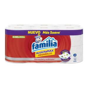 Papel Higiénico Familia AcolchaMAX Megarollo x12 Rollos (3 Hojas)