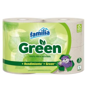 Papel Higiénico Familia Green x4 Rollos (3 Hojas)