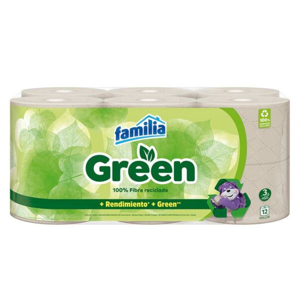 Papel Higiénico Familia Green x12 Rollos (3 Hojas)