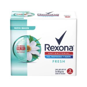Jabón Para Piel Rexona Antibacterial Fresh 3und x110g c/u