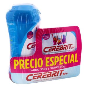 Suplemento Dietario Cerebrit 10+ fresa en polvo frasco x330g