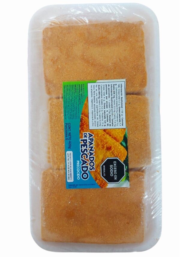 Bandeja Lomitos de Pescado Apanados x Und