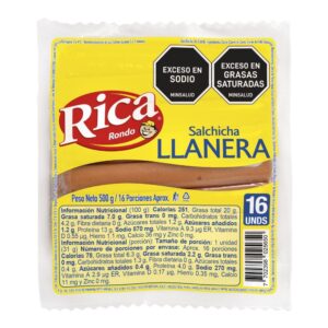 Salchicha Rica Llanera 16unds x500g