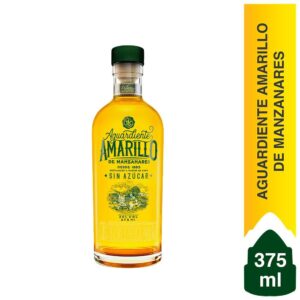 Aguardiente Amarillo de Manzanares sin azucar x 375 ml