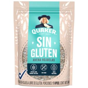 Avena Quaker En Hojuelas Sin Gluten x 400g