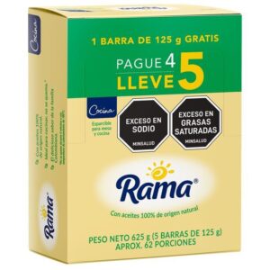 Mantequilla Rama Origen Natural Barra x 5 und de 125g C/U