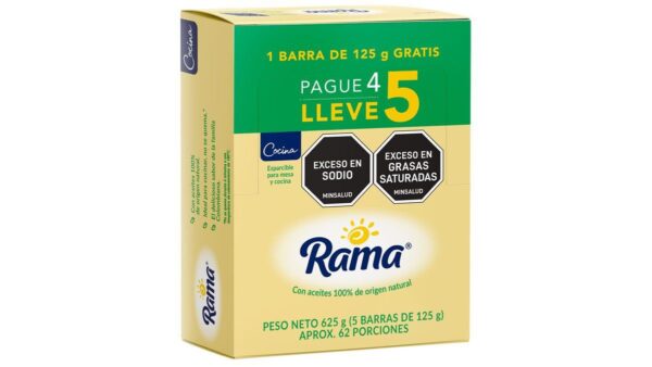 Mantequilla Rama Origen Natural Barra x 5 und de 125g C/U