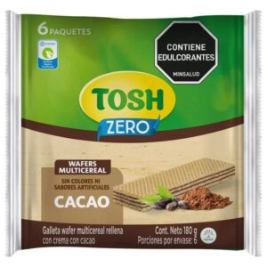 Galletas Tosh Wafers Multicereal Cacao 6 Paq x180g