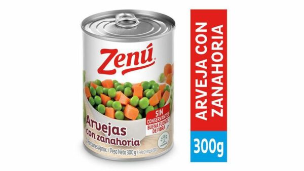 Arvejas Zenú Con Zanahoria x 300g