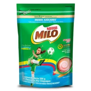 Bebida Achocolatada Nestlé Milo Menos Azúcares DP x500g