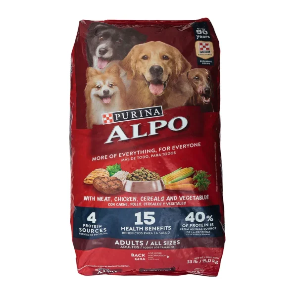 Purina Alpo Adultos Con Carne, Pollo, Cereales y Vegetales x400g