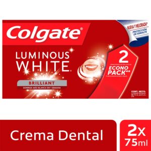 Colgate Luminous White Brilliant Econopack x2 und X75ml C/U