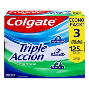Crema Dental Colgate Triple Acción Menta Original EconoPack x3Und *125ml C/U